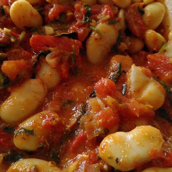 Feijocas com tomate