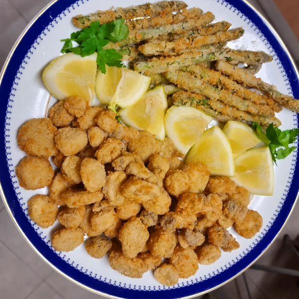 Espargos fritos